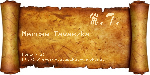 Mercsa Tavaszka névjegykártya